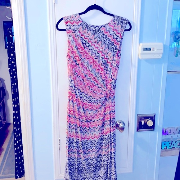 NIC+ZOE Dresses & Skirts - EUC Nic+Zoe multicolor dress with a knot at the waist line on the left side